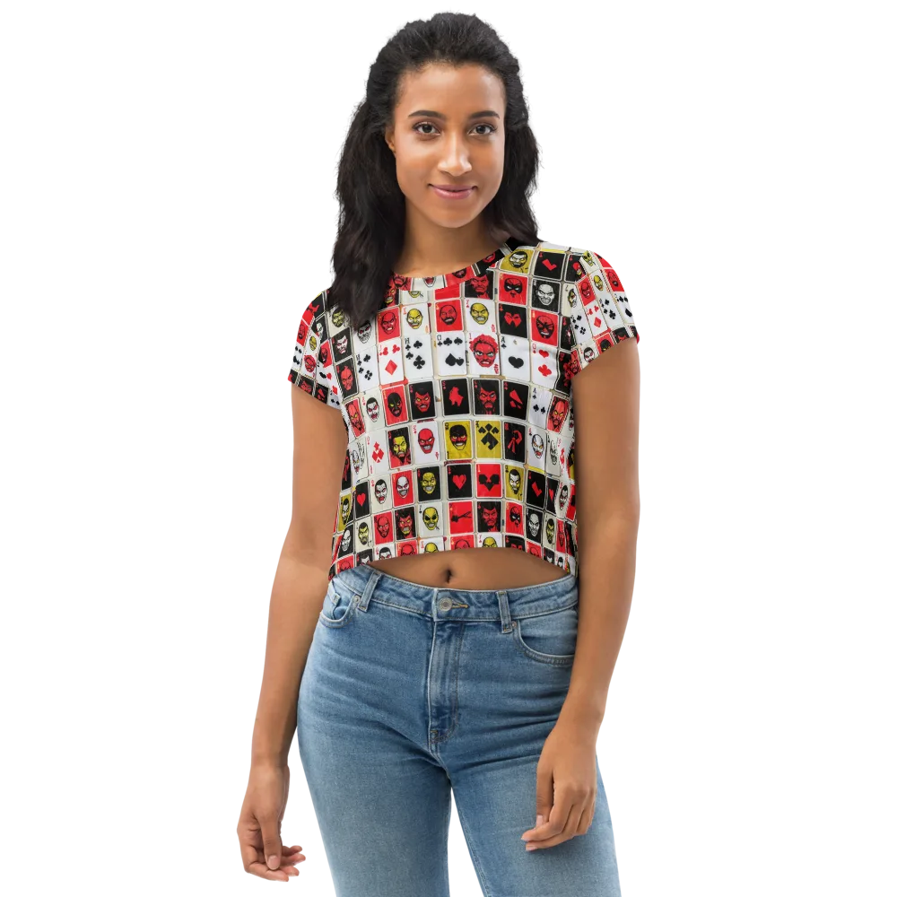 Devil’s Deck on Crop Tee — Front
