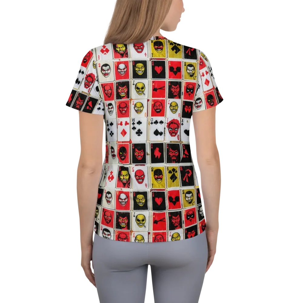 Devil’s Deck on Women's Athletic T-Shirt — Back