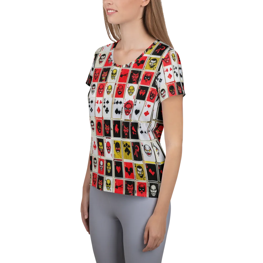 Devil’s Deck on Women's Athletic T-Shirt — Left
