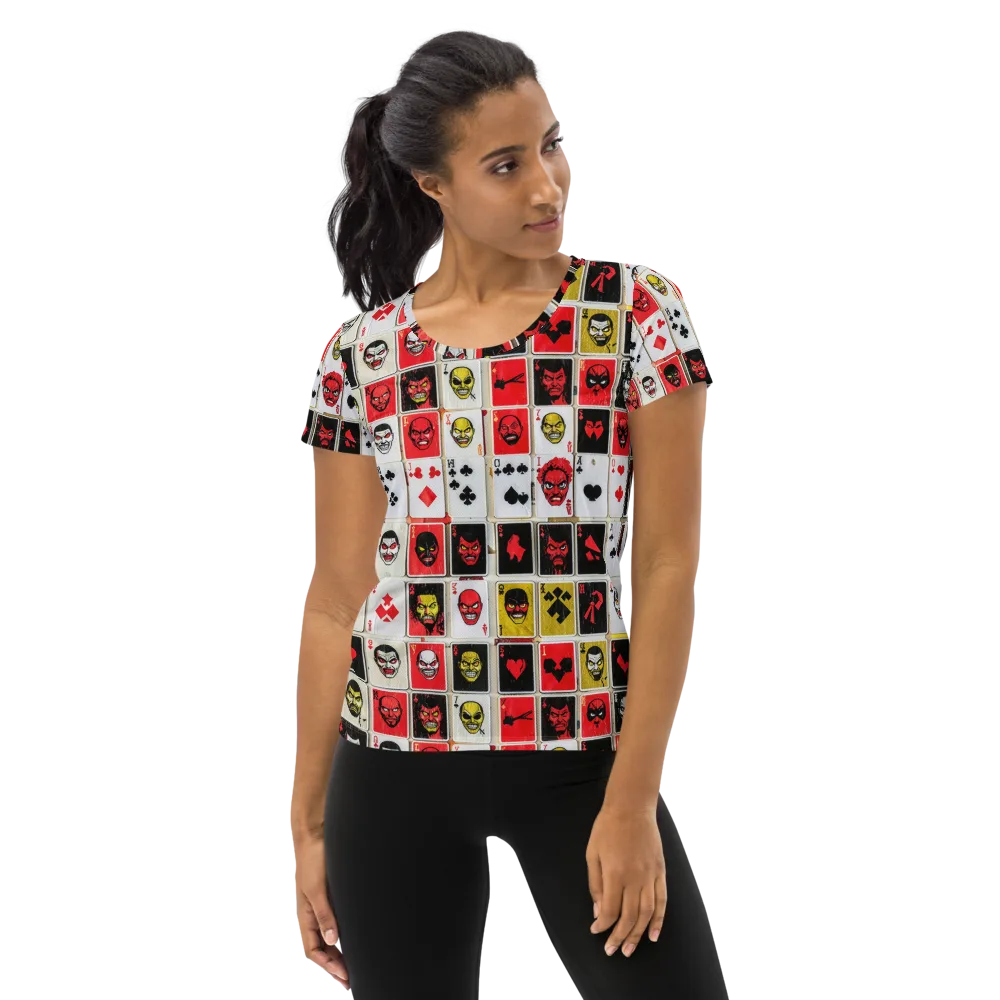 Devil’s Deck on Women's Athletic T-Shirt — Front