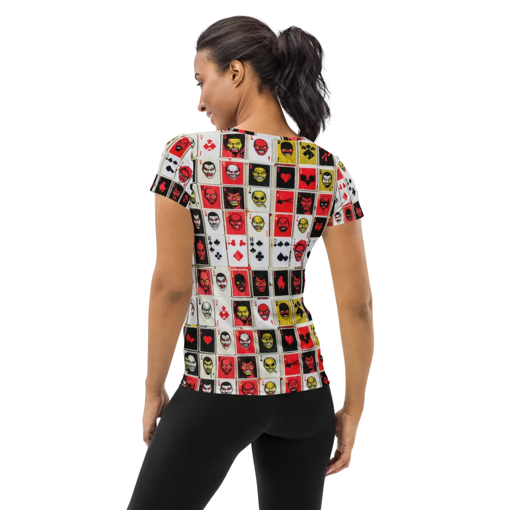 Devil’s Deck on Women's Athletic T-Shirt — Back
