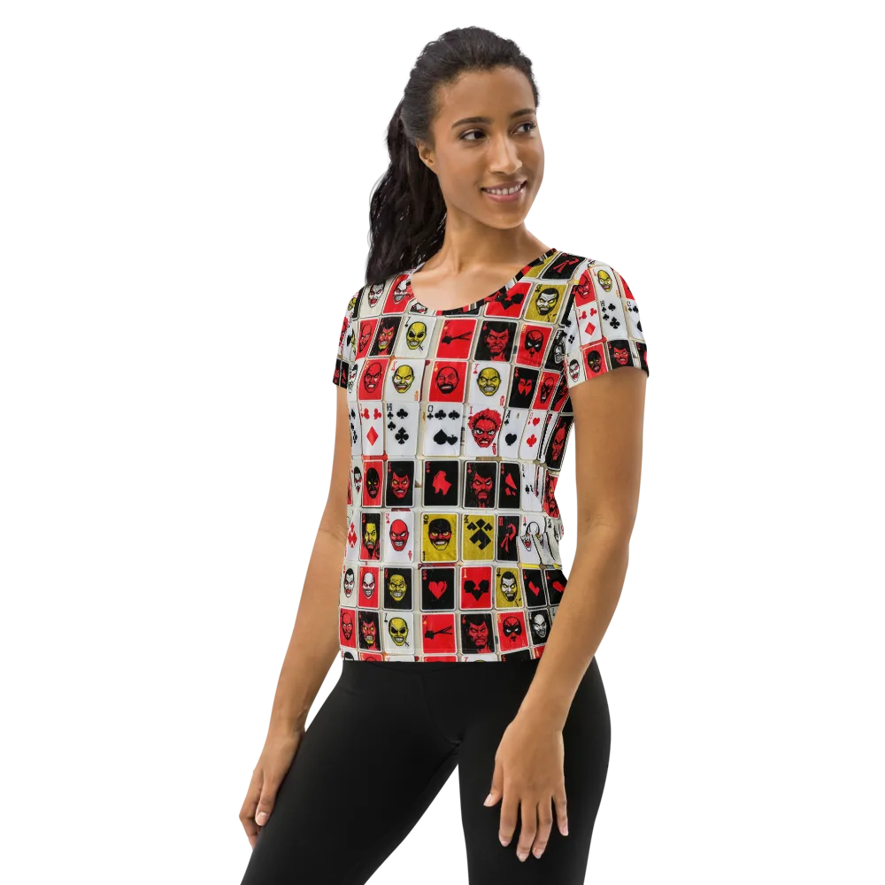 Devil’s Deck on Women's Athletic T-Shirt — Left