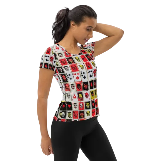 Devil’s Deck on a Women's Athletic T-Shirt