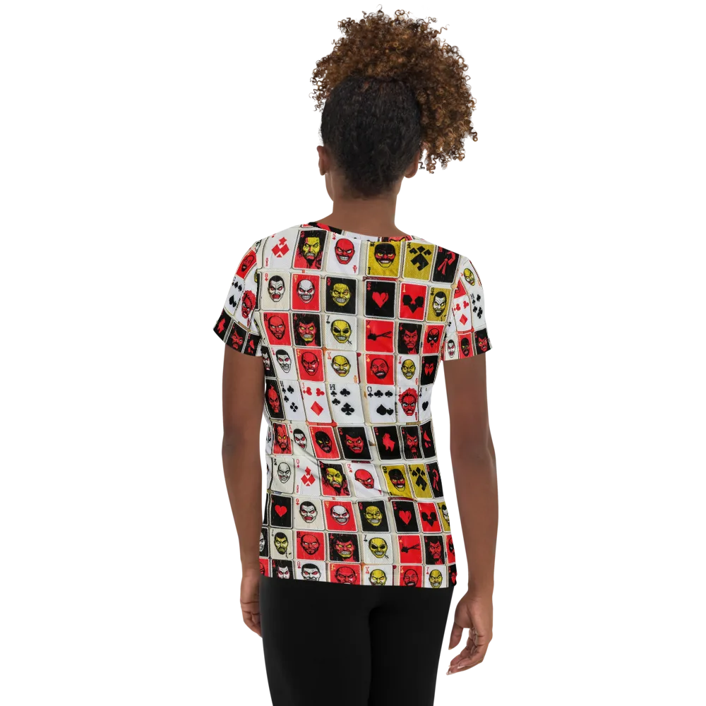 Devil’s Deck on Women's Athletic T-Shirt — Back