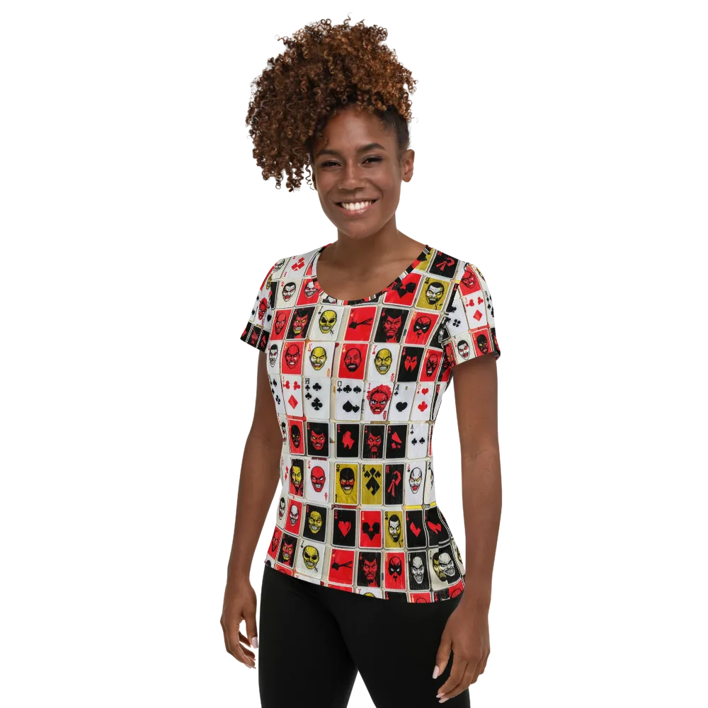 Devil’s Deck on Women's Athletic T-Shirt — Left