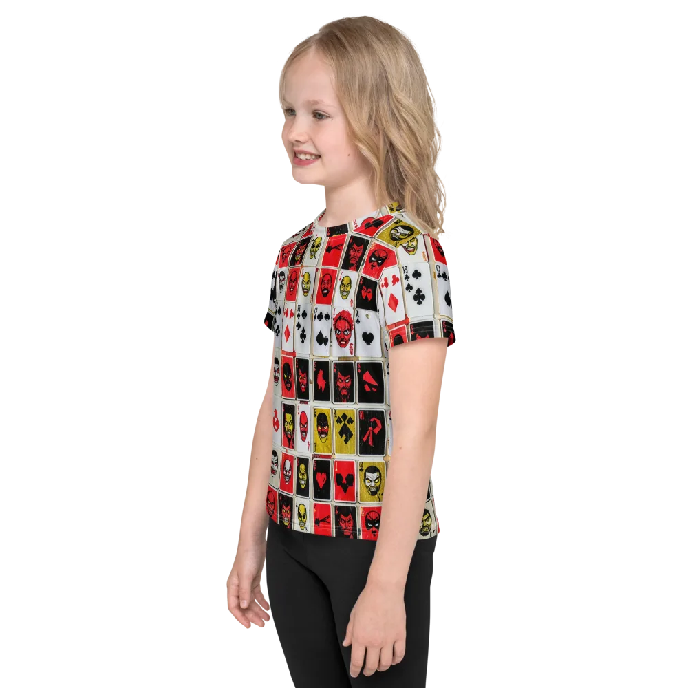 Devil’s Deck on Kids Crew Neck T-Shirt — Left