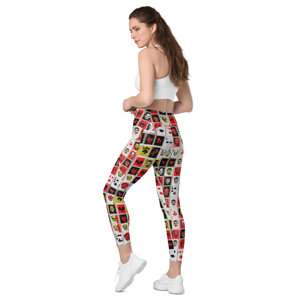 Devil’s Deck on Leggings with Pockets — Left Back
