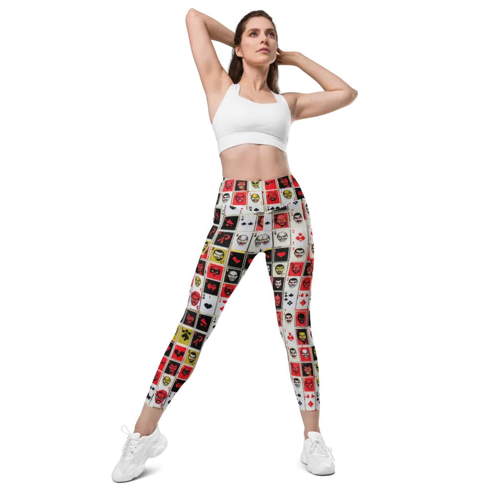 Devil’s Deck on Leggings with Pockets — Front