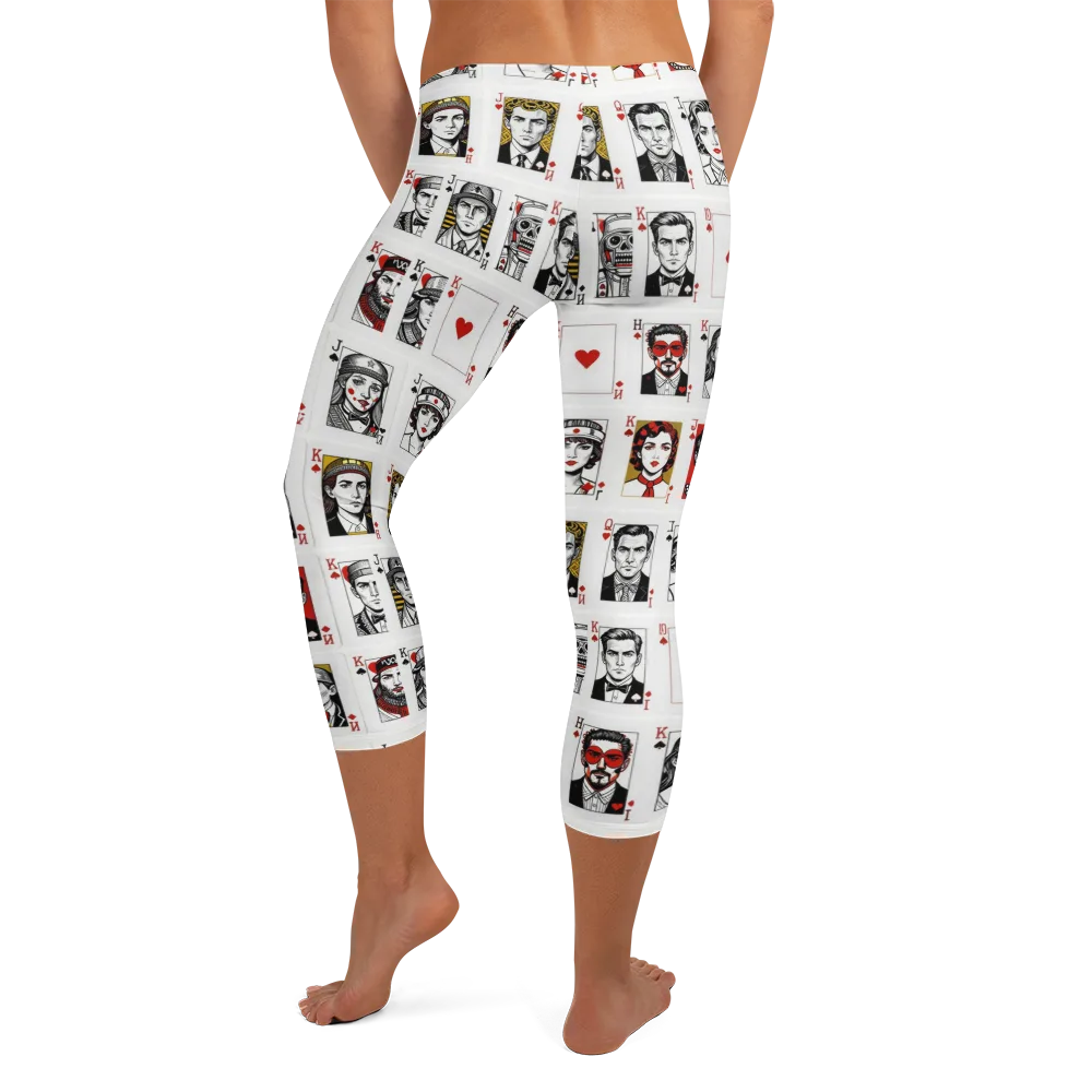 House of Faces on Capri Leggings — Back
