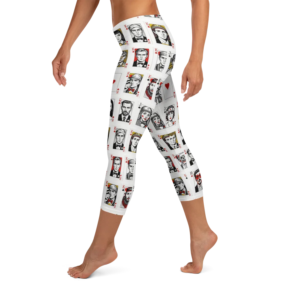 House of Faces on Capri Leggings — Left