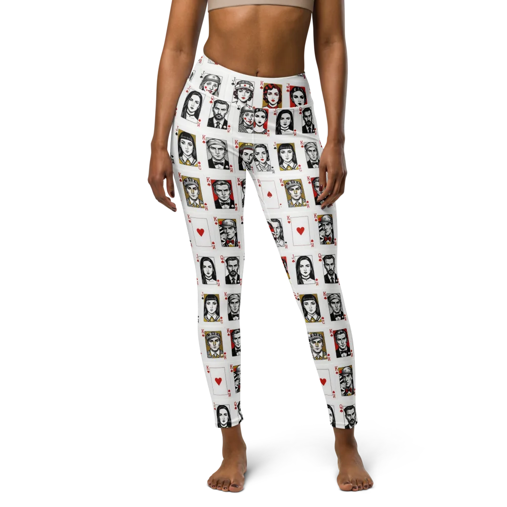 House of Faces on Yoga Leggings — Front