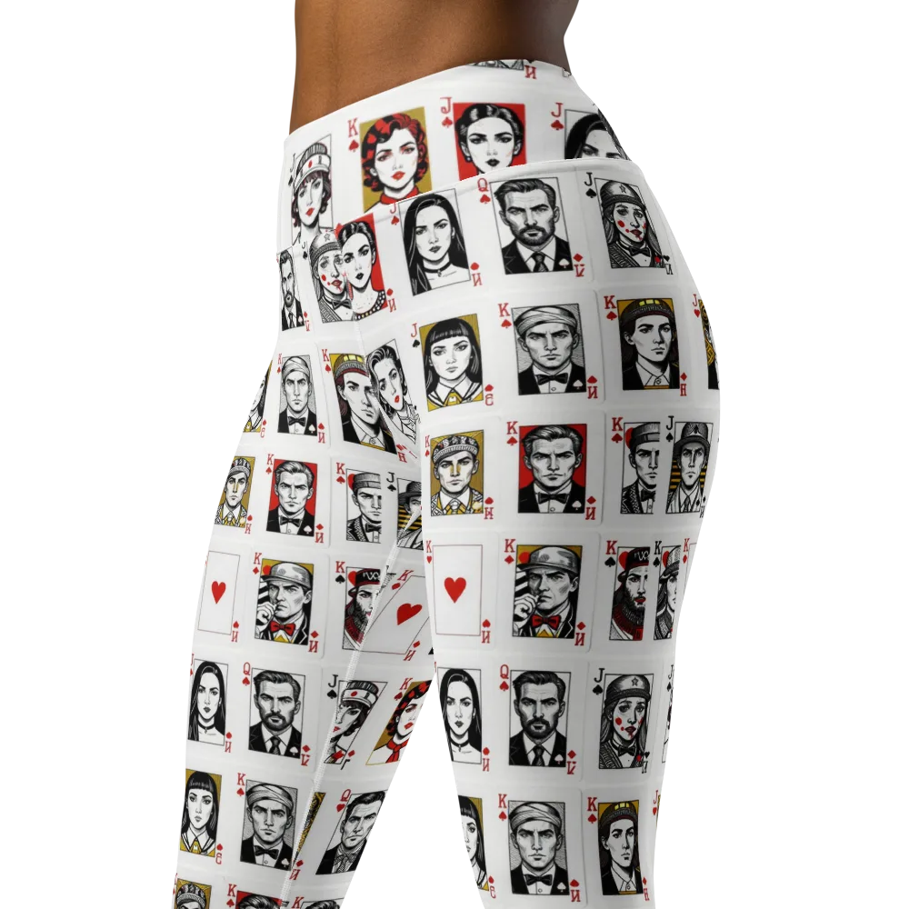 House of Faces on Yoga Leggings — Left Front