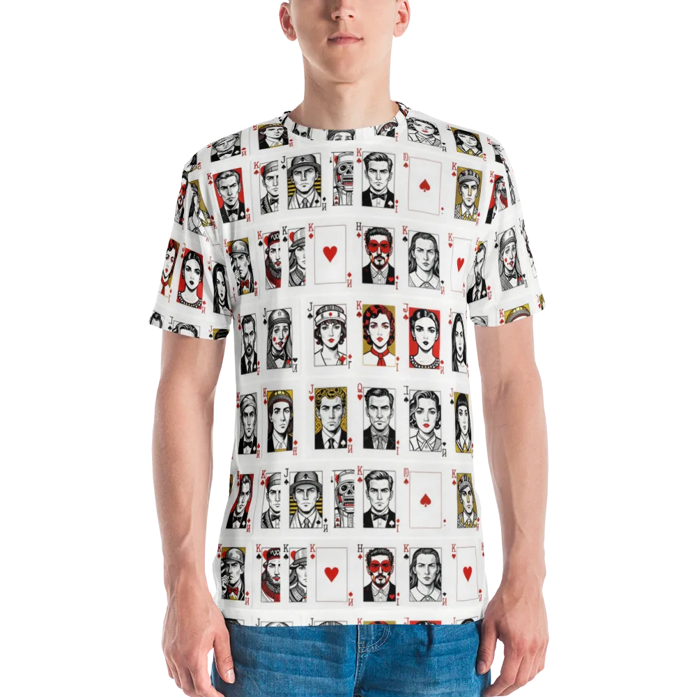 House of Faces on Men's Crew Neck T-Shirt — Front