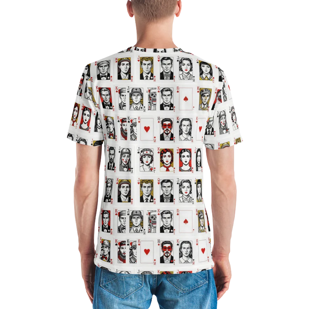 House of Faces on Men's Crew Neck T-Shirt — Back