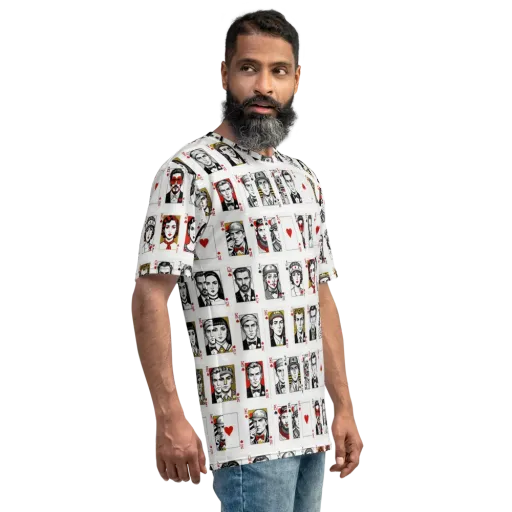 House of Faces on a Men's Crew Neck T-Shirt