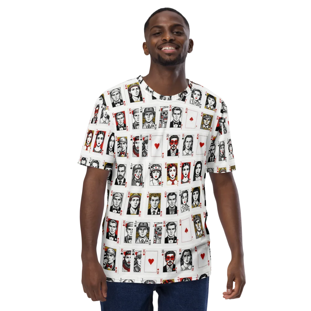House of Faces on Men's Crew Neck T-Shirt — Front