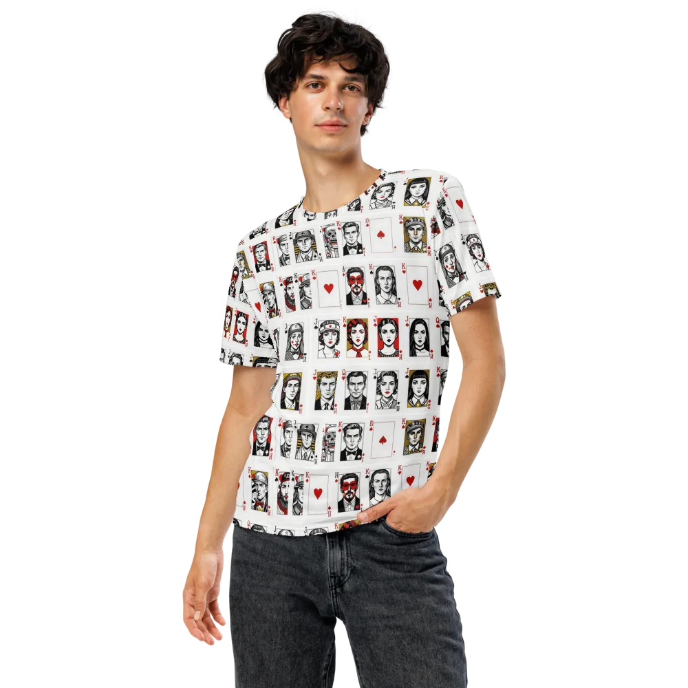 House of Faces on Men's Crew Neck T-Shirt — Front