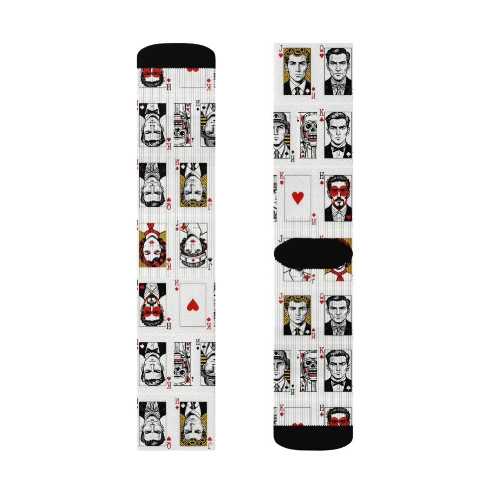 House of Faces on Socks — Right Sock