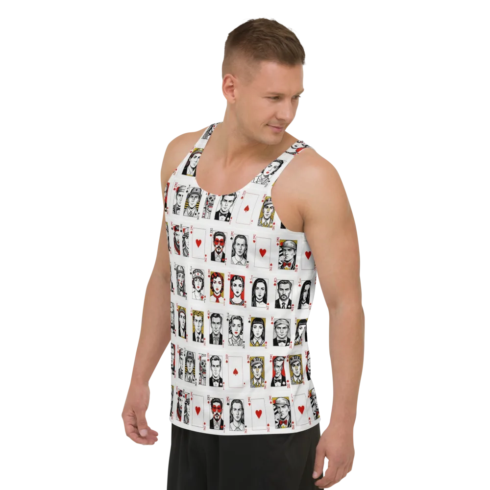 House of Faces on Men's Tank Top — Left Front