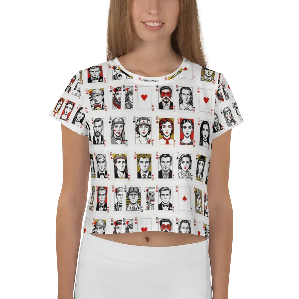 House of Faces on Crop Tee — Front