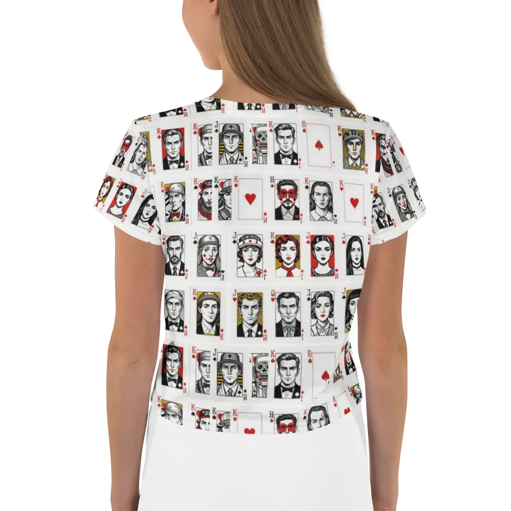 House of Faces on Crop Tee — Back