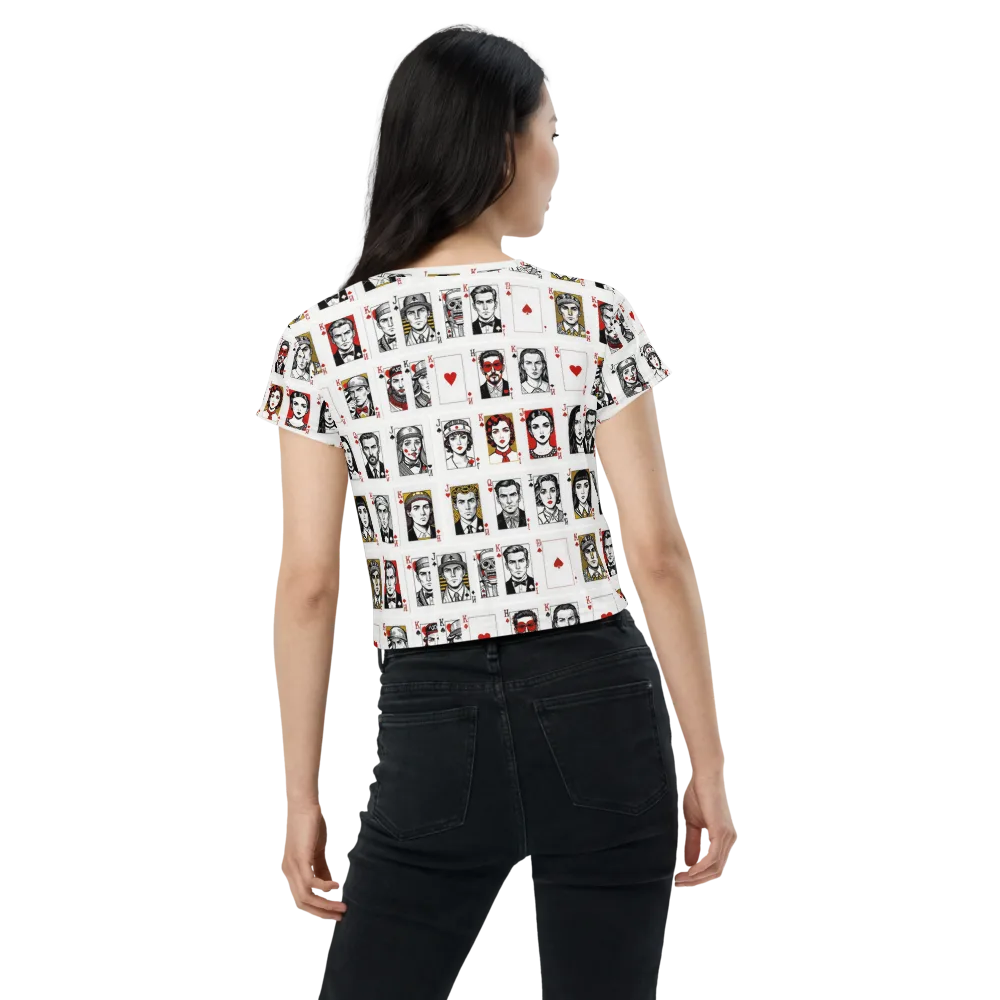House of Faces on Crop Tee — Back