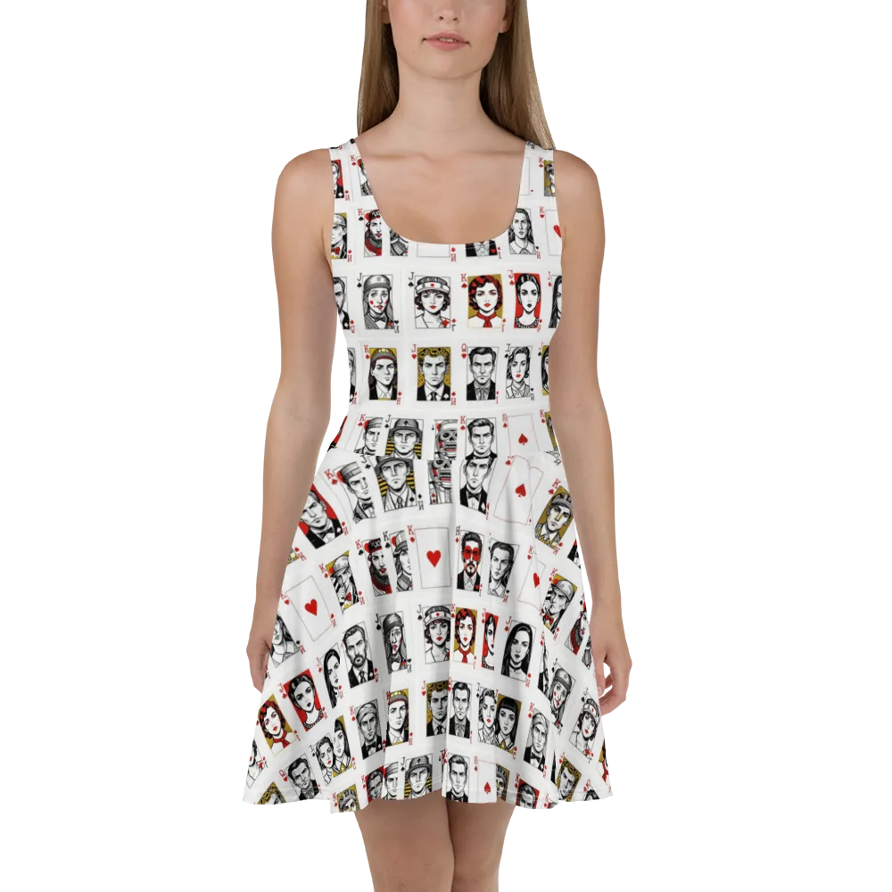 House of Faces on Skater Dress — Front