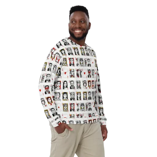 House of Faces on a Sweatshirt