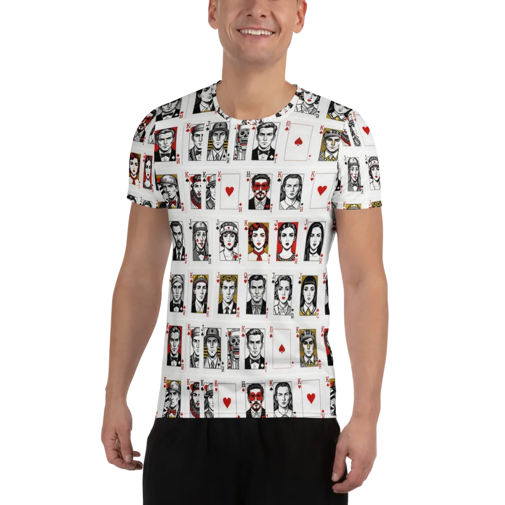 House of Faces on Men's Athletic T-Shirt — Front