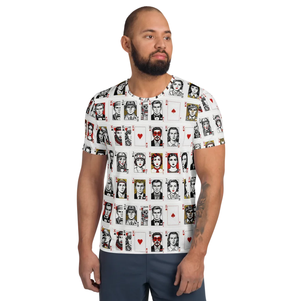 House of Faces on Men's Athletic T-Shirt — Front