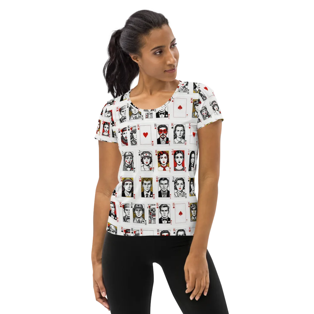 House of Faces on Women's Athletic T-Shirt — Front
