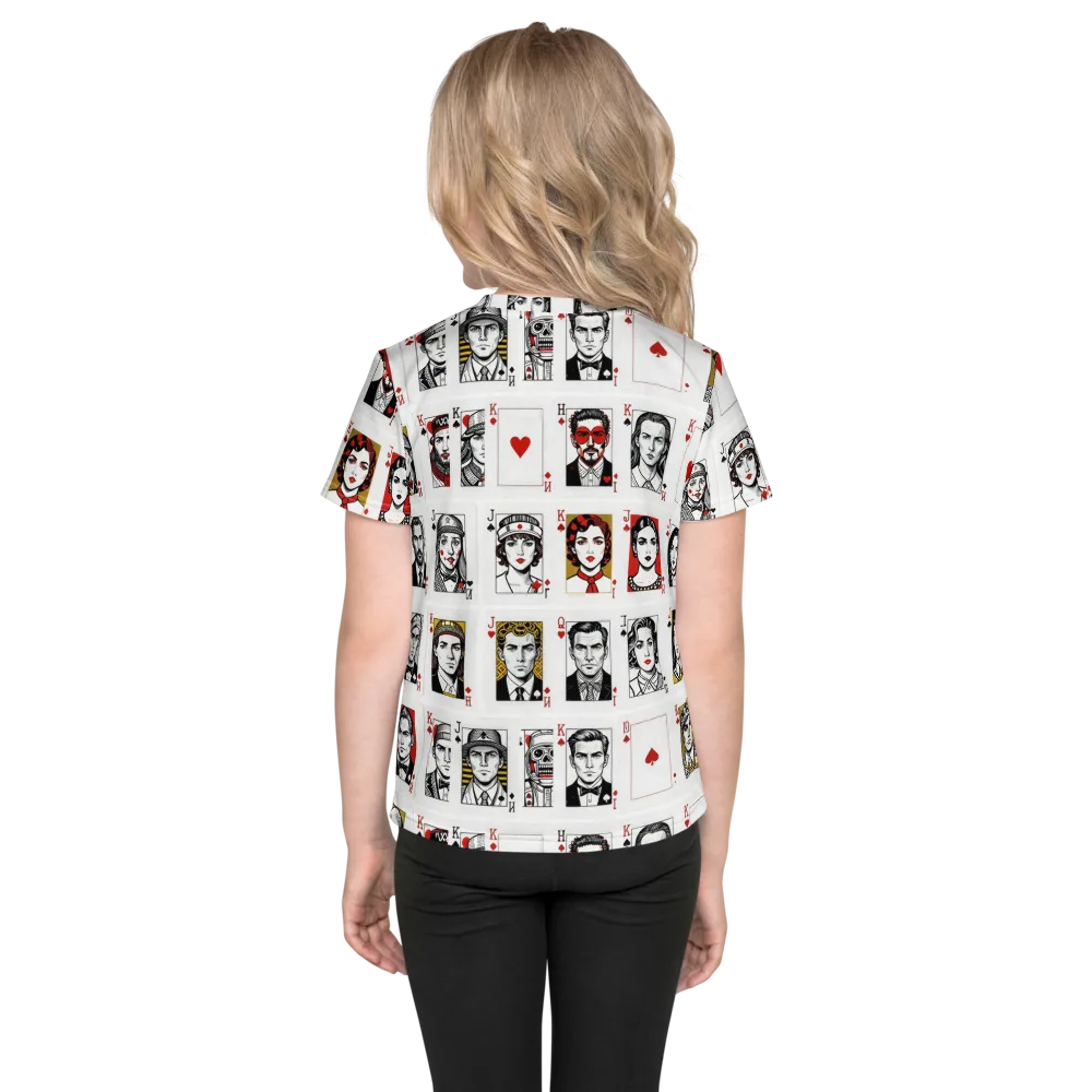 House of Faces on Kids Crew Neck T-Shirt — Back