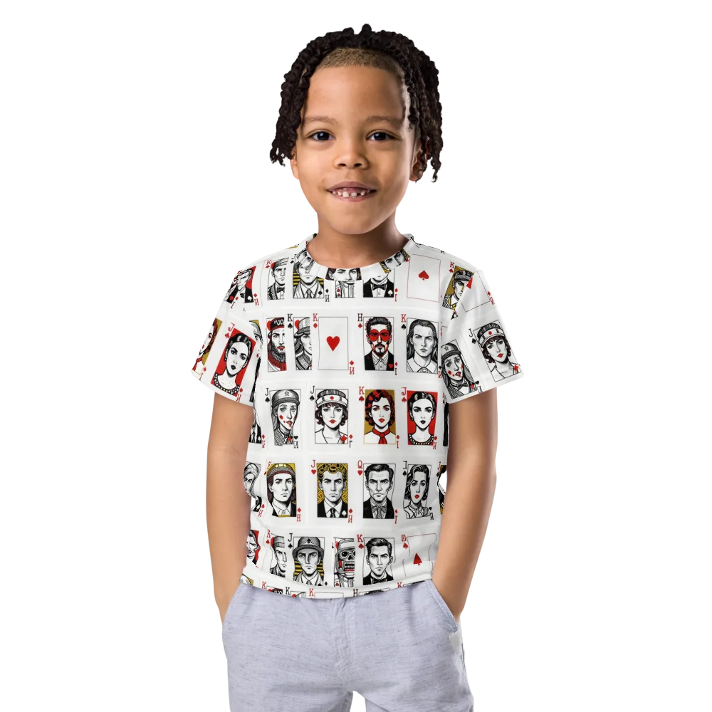 House of Faces on Kids Crew Neck T-Shirt — Front