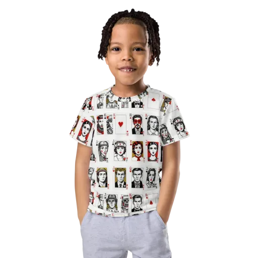 House of Faces on a Kids Crew Neck T-Shirt