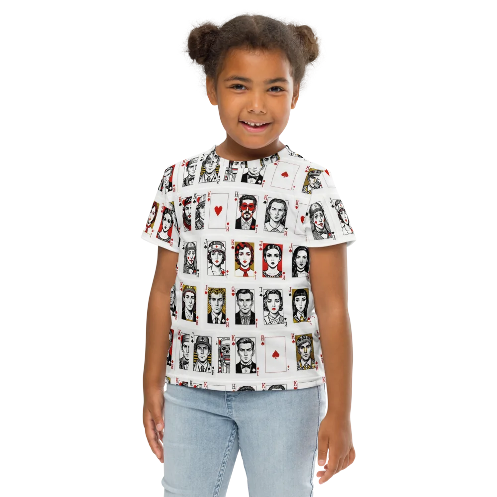 House of Faces on Kids Crew Neck T-Shirt — Front