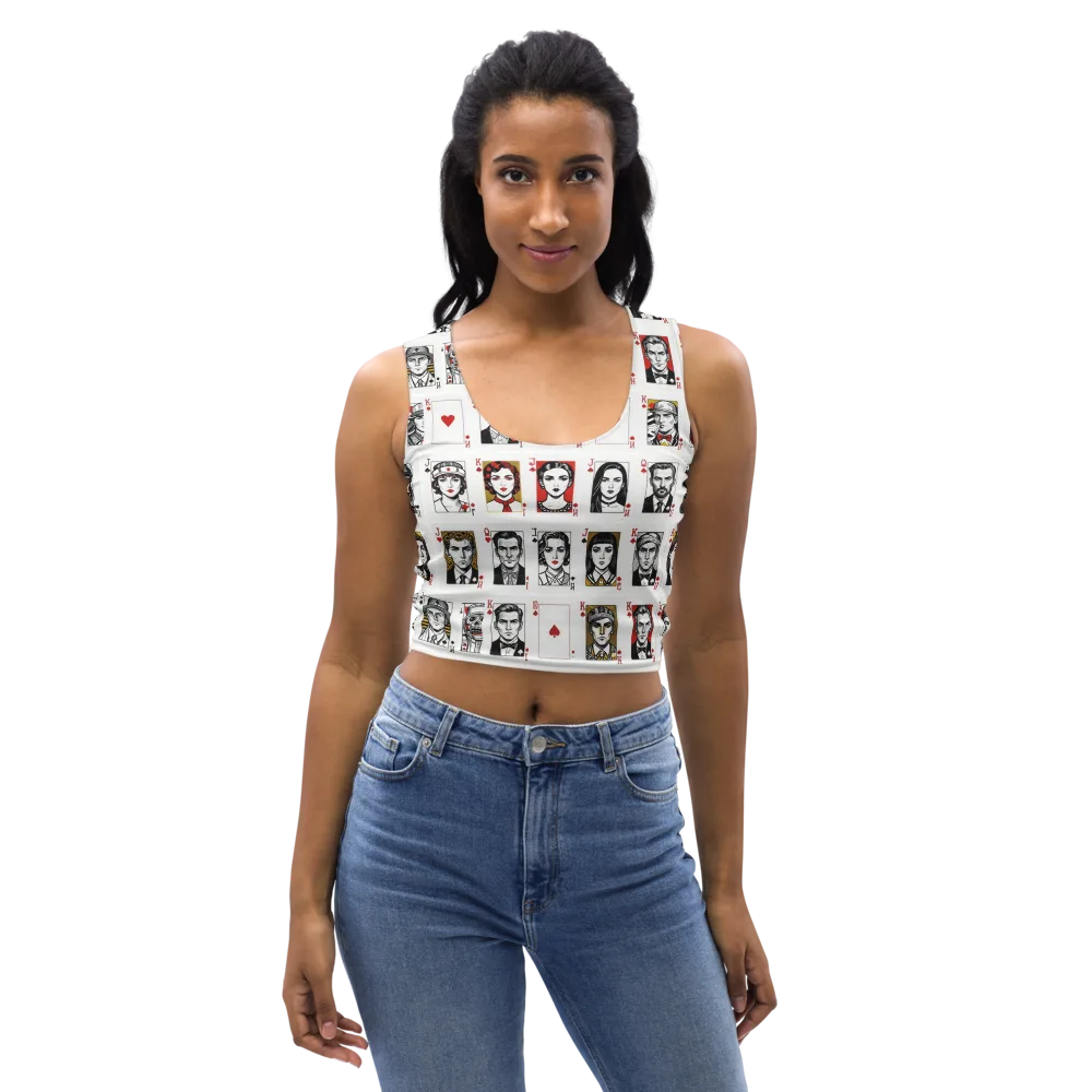 House of Faces on Crop Top — Front
