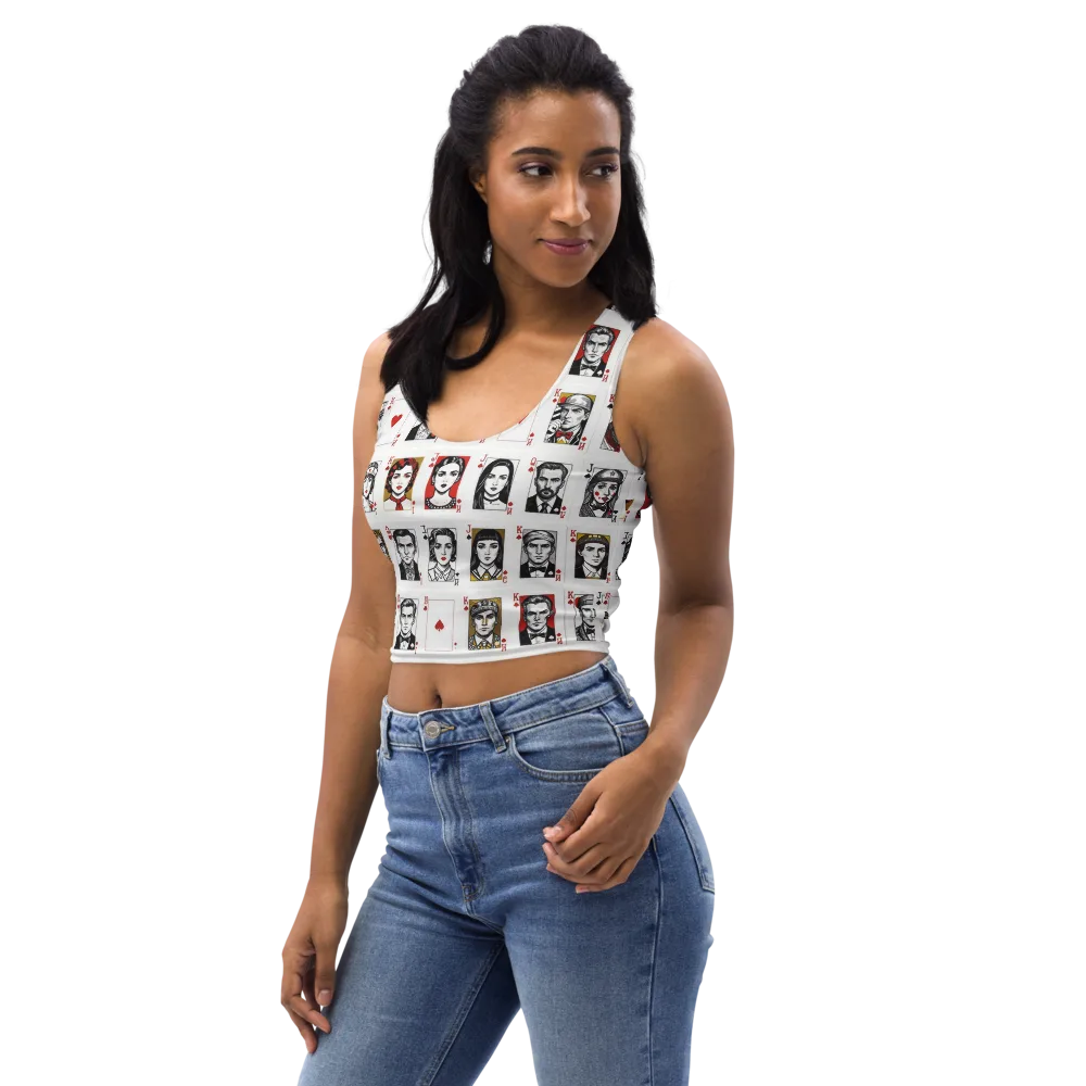 House of Faces on Crop Top — Left Front