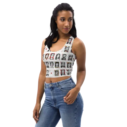 House of Faces on a Crop Top