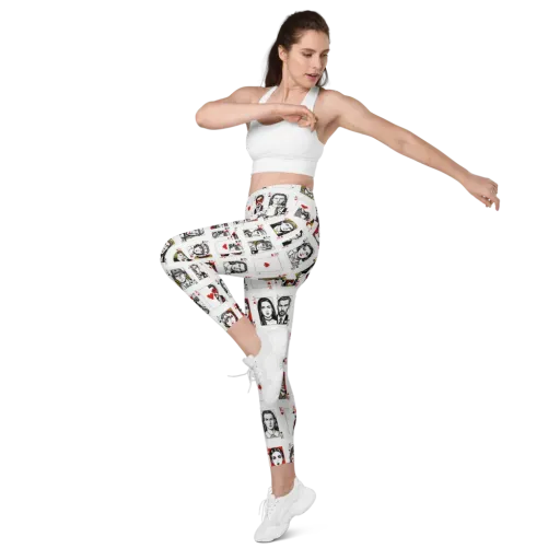 House of Faces on a Leggings with Pockets
