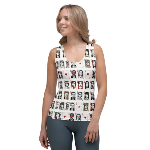 House of Faces on a Women's Tank Top