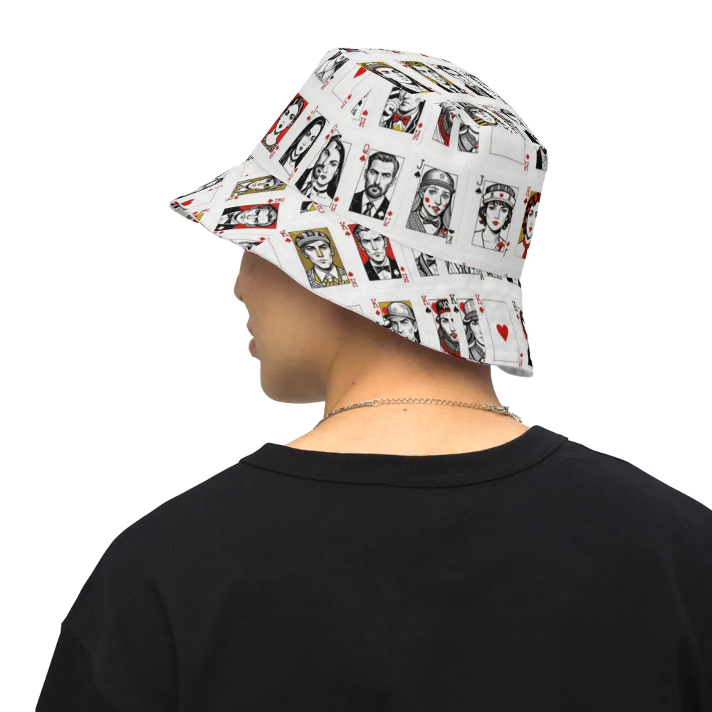 House of Faces on Reversible Bucket Hat — Back Inside