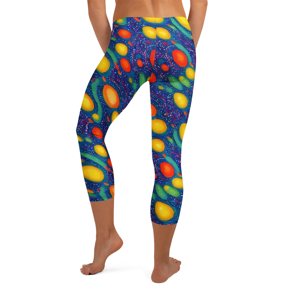 Cosmic Citrus on Capri Leggings — Back