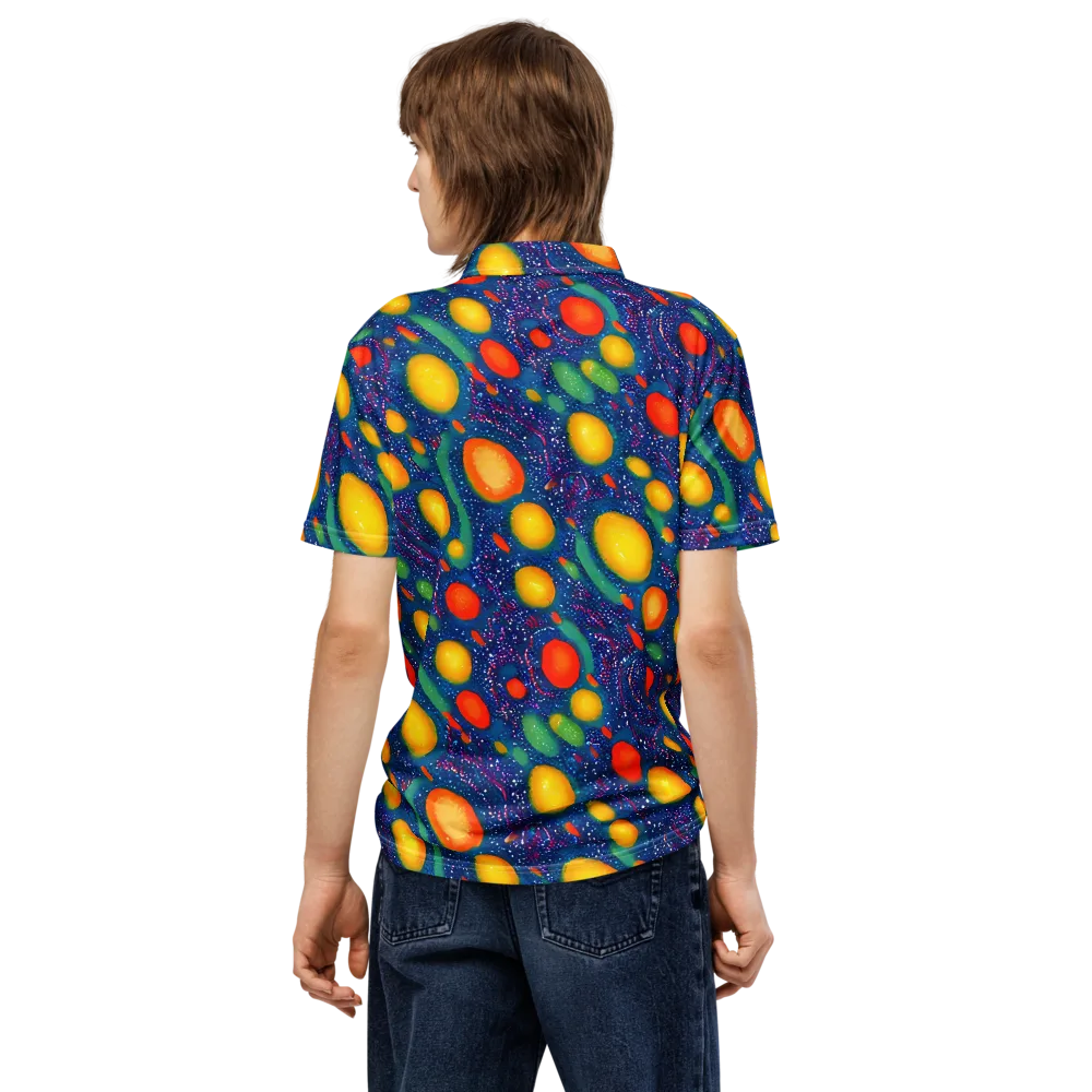 Cosmic Citrus on Men's Slim Fit Polo Shirt — Back