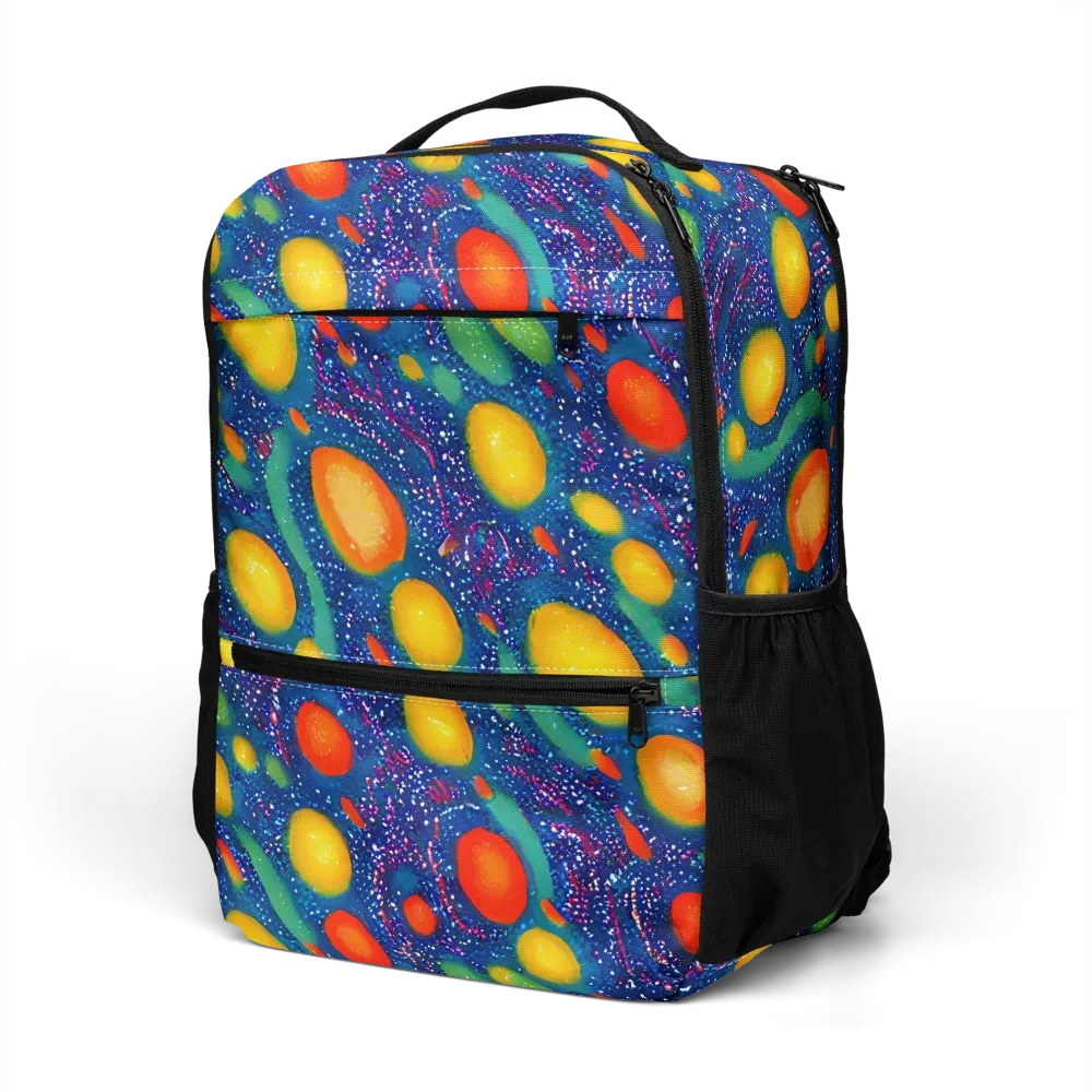 Cosmic Citrus on Utility Backpack — Left Front