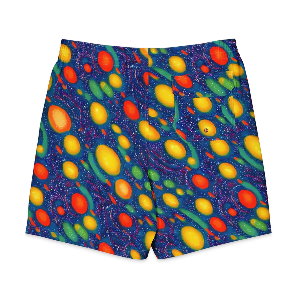 Cosmic Citrus on Men's Board Shorts — Back