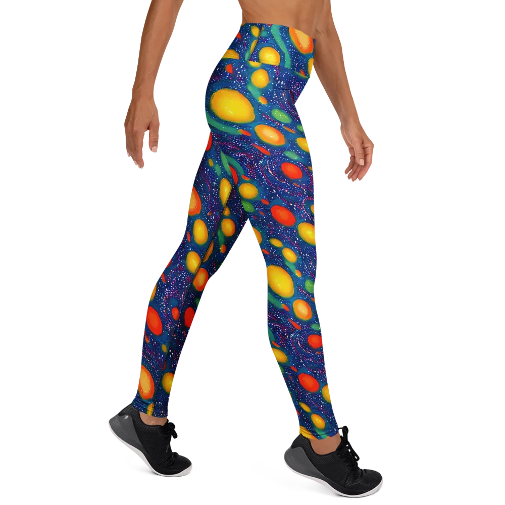 Cosmic Citrus on Yoga Leggings — Right