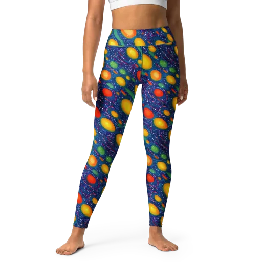 Cosmic Citrus on a Yoga Leggings