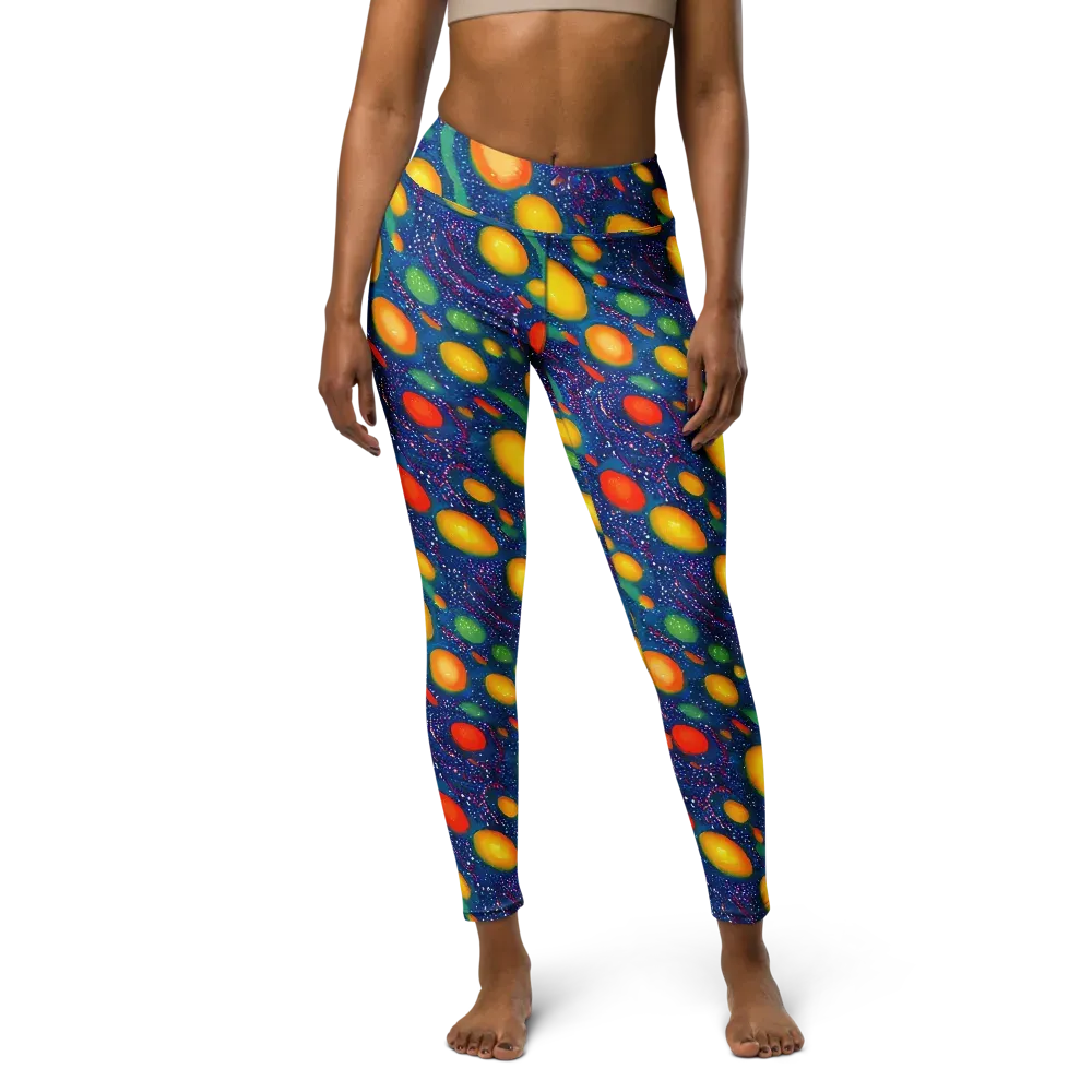 Cosmic Citrus on Yoga Leggings — Front