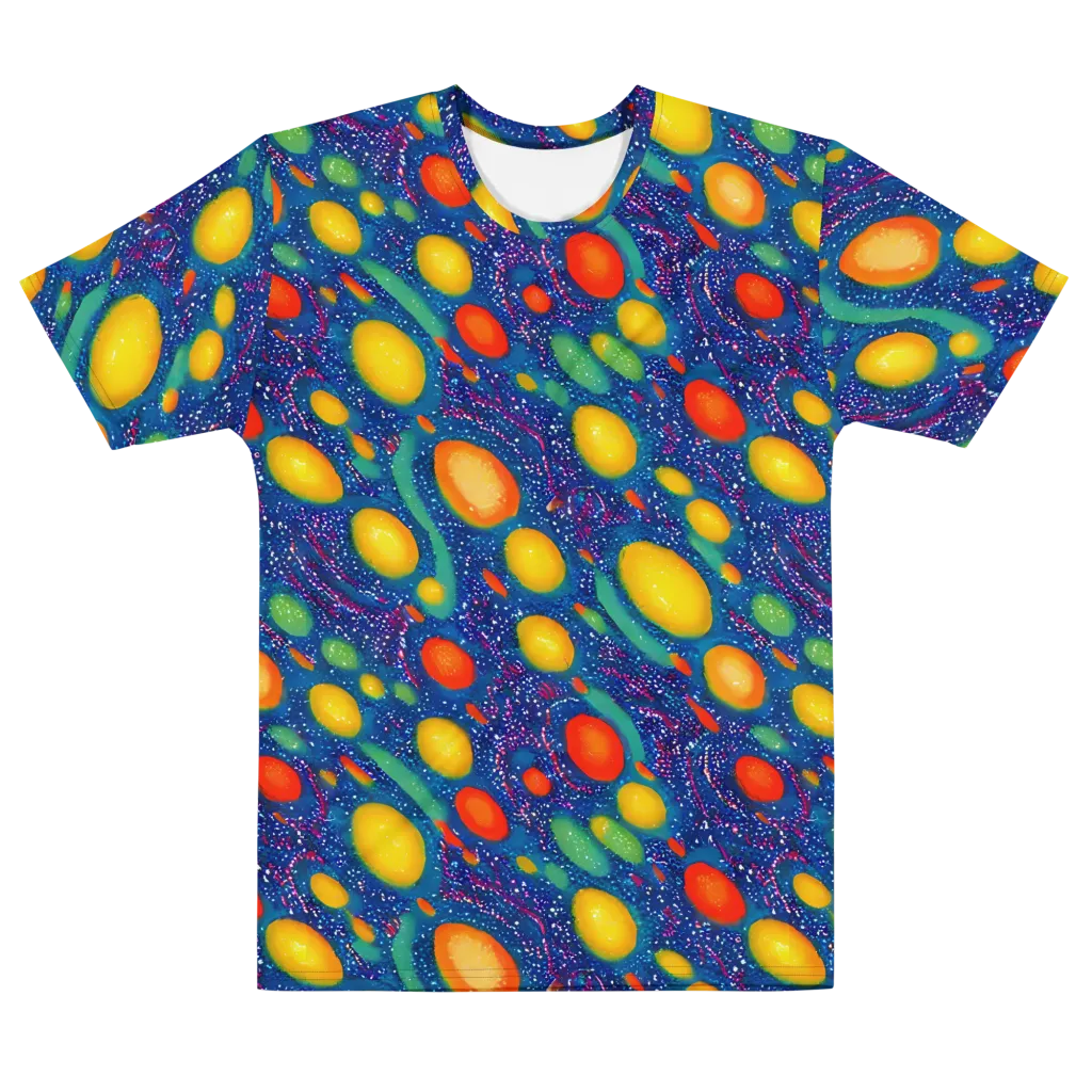 Cosmic Citrus on Men's Cotton Crew Neck T-Shirt — Front
