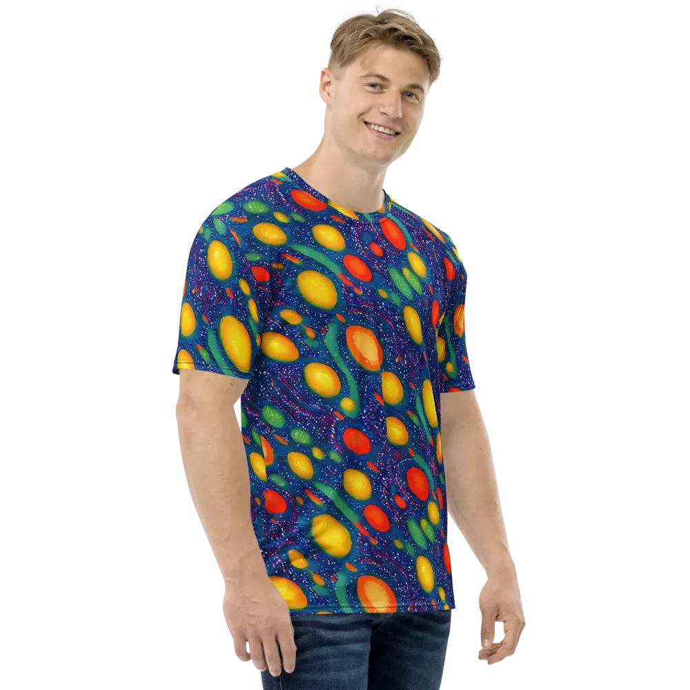 Cosmic Citrus on Men's Crew Neck T-Shirt — Right